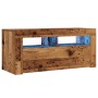 Mueble TV luces LED madera ingeniería envejecida 90x35x40 cm von , TV-Möbel - Ref: Foro24-856321, Preis: 72,48 €, Rabatt: %
