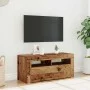 Mueble TV luces LED madera ingeniería envejecida 90x35x40 cm de , Muebles TV - Ref: Foro24-856321, Precio: 71,04 €, Descuento: %