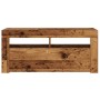 Mueble TV luces LED madera ingeniería envejecida 90x35x40 cm von , TV-Möbel - Ref: Foro24-856321, Preis: 72,48 €, Rabatt: %