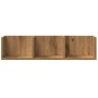 Estante de pared CD madera ingeniería roble artisan 75x18x18 cm by , Shelves and shelves - Ref: Foro24-855949, Price: 24,05 €...