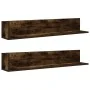 Estantes de pared 2 uds madera roble ahumado 100x16,5x16,5 cm de , Estantes y estanterías - Ref: Foro24-860044, Precio: 40,83...