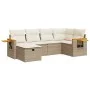 Juego de sofás jardín con cojines 6 pzas ratán sintético beige by , Garden sets - Ref: Foro24-3325971, Price: 466,79 €, Disco...