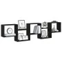 Estante cubo de pared 5 compartimentos madera ingeniería negro by , Shelves and shelves - Ref: Foro24-859996, Price: 62,56 €,...