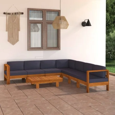 Garden furniture 8 pieces with dark gray acacia wood cushions by vidaXL, Garden sets - Ref: Foro24-3057959, Price: 993,58 €, ...