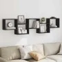 Estante cubo de pared 5 compartimentos madera ingeniería negro by , Shelves and shelves - Ref: Foro24-859996, Price: 62,56 €,...