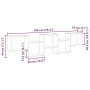 Estante cubo de pared 5 compartimentos madera ingeniería negro by , Shelves and shelves - Ref: Foro24-859996, Price: 62,56 €,...