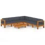 Garden furniture 8 pieces with dark gray acacia wood cushions by vidaXL, Garden sets - Ref: Foro24-3057959, Price: 993,58 €, ...