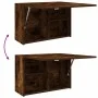 Mueble de pared baño madera ingeniería roble ahumado 60x25x40cm de , Tocadores de baño - Ref: Foro24-860071, Precio: 47,04 €,...