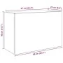 Mueble de pared baño madera ingeniería roble ahumado 60x25x40cm de , Tocadores de baño - Ref: Foro24-860071, Precio: 47,04 €,...