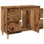 Mueble de lavabo madera ingeniería envejecida 80x33x60 cm von , Badezimmerwaschtische - Ref: Foro24-857126, Preis: 88,02 €, R...