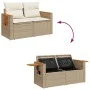 Juego de sofás jardín con cojines 4 pzas ratán sintético beige by , Garden sets - Ref: Foro24-3325950, Price: 310,00 €, Disco...