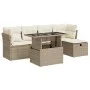 Juego de sofás jardín con cojines 6 pzas ratán sintético beige by , Garden sets - Ref: Foro24-3327768, Price: 440,51 €, Disco...