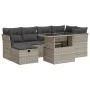 Set de sofás de jardín 7 pzas con cojines ratán PE gris claro by , Garden sets - Ref: Foro24-3327782, Price: 536,84 €, Discou...