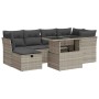 Set de sofás de jardín 7 pzas con cojines ratán PE gris claro by , Garden sets - Ref: Foro24-3327782, Price: 510,45 €, Discou...