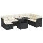 Set de sofás de jardín con cojines 9 pzas ratán sintético negro von , Gartensets - Ref: Foro24-3327796, Preis: 561,14 €, Raba...