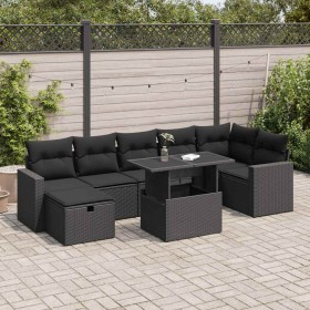 Set de sofás de jardín y cojines 8 piezas ratán sintético negro von , Gartensets - Ref: Foro24-3327825, Preis: 562,08 €, Raba...