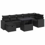 Set de sofás de jardín y cojines 8 piezas ratán sintético negro by , Garden sets - Ref: Foro24-3327825, Price: 561,10 €, Disc...