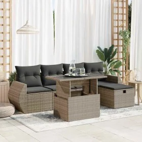 Set de muebles de jardín 6 pzas y cojines ratán sintético gris by , Garden sets - Ref: Foro24-3327890, Price: 460,84 €, Disco...