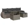 Set de muebles de jardín 6 pzas y cojines ratán sintético gris de , Conjuntos de jardín - Ref: Foro24-3327890, Precio: 458,60...