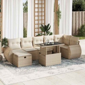 Set de sofás de jardín y cojines 8 piezas ratán sintético beige de , Conjuntos de jardín - Ref: Foro24-3327908, Precio: 597,6...