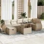 Set de sofás de jardín y cojines 8 piezas ratán sintético beige by , Garden sets - Ref: Foro24-3327908, Price: 620,88 €, Disc...