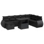 Set de sofás de jardín con cojines 9 pzas ratán sintético negro von , Gartensets - Ref: Foro24-3327915, Preis: 611,95 €, Raba...
