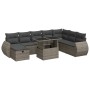 Set de sofás de jardín con cojines 9 pzas ratán sintético gris von , Gartensets - Ref: Foro24-3327920, Preis: 602,50 €, Rabat...