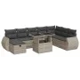 Set muebles jardín 9 pzas y cojines ratán sintético gris claro von , Gartensets - Ref: Foro24-3327922, Preis: 660,87 €, Rabat...