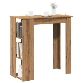 Mesa alta con estante madera roble artisan 102x50x103,5 cm von , Küchen- und Esstische - Ref: Foro24-856761, Preis: 88,60 €, ...