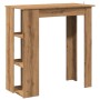 Mesa alta con estante madera roble artisan 102x50x103,5 cm von , Küchen- und Esstische - Ref: Foro24-856761, Preis: 90,15 €, ...