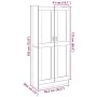 Aparador madera ingeniería madera envejecida 82,5x30,5x185 cm de , Aparadores - Ref: Foro24-3318720, Precio: 156,82 €, Descue...
