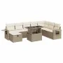 Set de sofás de jardín con cojines 9 pzas ratán sintético beige von , Gartensets - Ref: Foro24-3327878, Preis: 696,04 €, Raba...