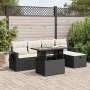 Set de sofás de jardín 6 piezas y cojines ratán sintético negro von , Gartensets - Ref: Foro24-3327846, Preis: 448,39 €, Raba...