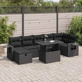 Set de sofás de jardín y cojines 8 piezas ratán sintético negro von , Gartensets - Ref: Foro24-3327865, Preis: 568,39 €, Raba...