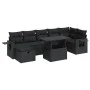 Set de sofás de jardín y cojines 8 piezas ratán sintético negro by , Garden sets - Ref: Foro24-3327865, Price: 568,39 €, Disc...