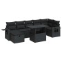 Set de sofás de jardín y cojines 8 piezas ratán sintético negro by , Garden sets - Ref: Foro24-3327865, Price: 566,34 €, Disc...