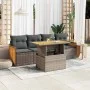 Set sofás jardín y cojines 5 pzas ratán sintético acacia gris von , Gartensets - Ref: Foro24-3327658, Preis: 364,90 €, Rabatt: %