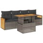 Set sofás jardín y cojines 5 pzas ratán sintético acacia gris von , Gartensets - Ref: Foro24-3327658, Preis: 351,65 €, Rabatt: %