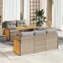 Set sofás jardín y cojines 6 pzas ratán sintético acacia beige von , Gartensets - Ref: Foro24-3327664, Preis: 487,30 €, Rabat...