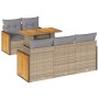Set sofás jardín y cojines 6 pzas ratán sintético acacia beige von , Gartensets - Ref: Foro24-3327664, Preis: 453,46 €, Rabat...