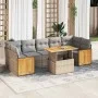 Set sofás jardín y cojines 8 pzas ratán sintético acacia beige by , Garden sets - Ref: Foro24-3327685, Price: 567,94 €, Disco...