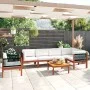 Gartenmöbel 7 Stück creme Kissen massives Akazienholz von vidaXL, Gartensets - Ref: Foro24-3057905, Preis: 728,53 €, Rabatt: %