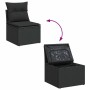 Set sofás jardín y cojines 6 pzas ratán sintético acacia negro by , Garden sets - Ref: Foro24-3327709, Price: 438,00 €, Disco...