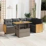 Set sofás jardín y cojines 6 pzas ratán sintético acacia gris von , Gartensets - Ref: Foro24-3327714, Preis: 434,92 €, Rabatt: %
