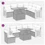 Set sofás jardín y cojines 7 pzas ratán sintético acacia negro by , Garden sets - Ref: Foro24-3327716, Price: 481,73 €, Disco...