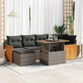Set sofás jardín y cojines 8 pzas ratán sintético acacia gris von , Gartensets - Ref: Foro24-3327735, Preis: 481,28 €, Rabatt: %