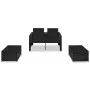 3-piece garden furniture set and black synthetic rattan cushions by vidaXL, Garden sets - Ref: Foro24-313129, Price: 252,20 €...