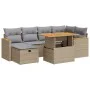 Set de sofás de jardín y cojines 8 piezas ratán sintético beige von , Gartensets - Ref: Foro24-3328116, Preis: 482,51 €, Raba...