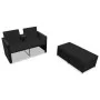 3-piece garden furniture set and black synthetic rattan cushions by vidaXL, Garden sets - Ref: Foro24-313129, Price: 252,20 €...