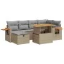 Set de sofás de jardín y cojines 8 piezas ratán sintético beige by , Garden sets - Ref: Foro24-3328137, Price: 491,48 €, Disc...